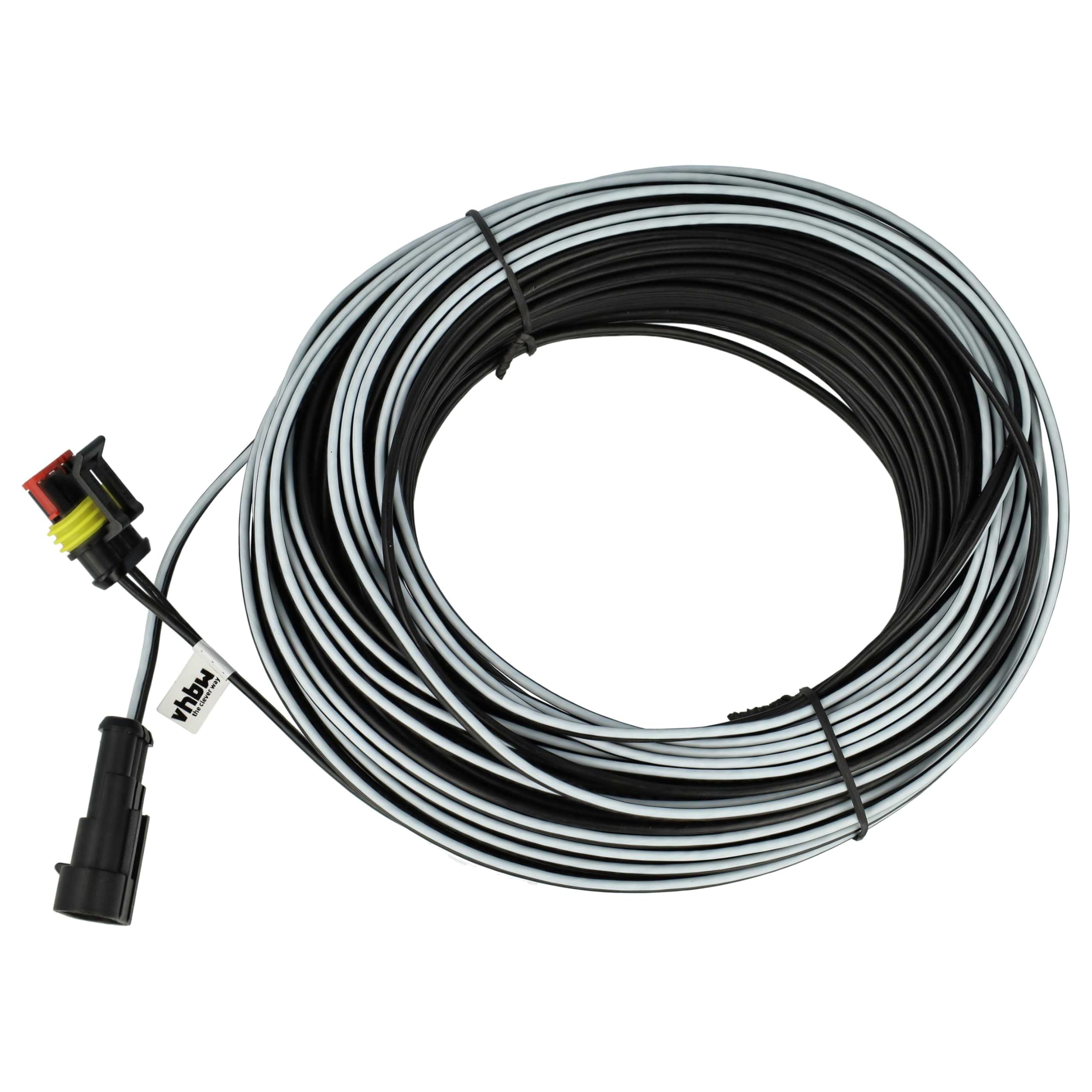 vhbw 1x Fuente alimentación, 1x bateria 3400 mAh, 1x Cable Baja tensión de 30 m reemplaza Husqvarna 584 85 28-01, 584 82 28-02 para cortacésped