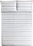 Home Beyond & HB Design - Ensemble imprimé de feuille de lit Queen - 3-Piece Feuille de lit en microfibre sans ride super souple avec poche profonde - Facile à prendre en charge - Floral gris