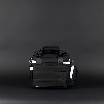 WOLFpak 9L Mini Tactical Lunch Box Cooler Bag - Water-Resistant 1000D Fabric, Insulated, Multiple Pockets, MOLLE & Patch Panel, Ideal for Work, Gym, Hiking (Alpha Black w/White Accents)