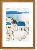 Vista 66 de Axeman Marco para póster de 18 x 24 pulgadas con paspartú para 16 x 20 pulgadas, marco de fotos de madera maciza de roble con vidrio templado, marco