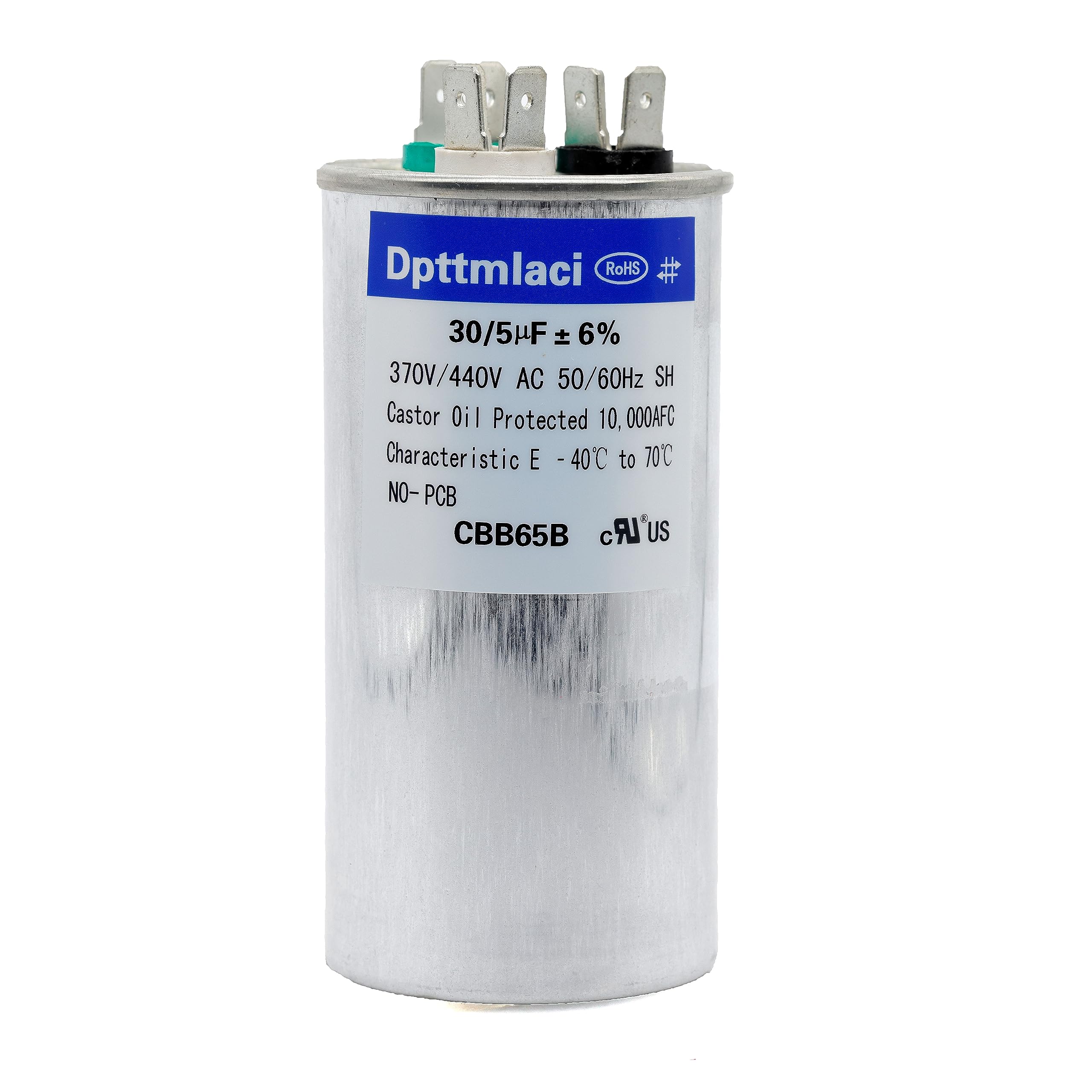 Dpttmlaci AC Capacitor 30/5MFD CBB65 370/440V Run Start Air Conditioner HVAC Capacitors
