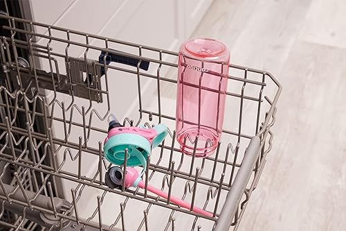 Miniatura 9 de Contigo Aubrey - Botella de agua limpia para niños con popote de silicona y tapa a prueba de derrames, apta para lavavajillas, 20 onzas, paquete de
