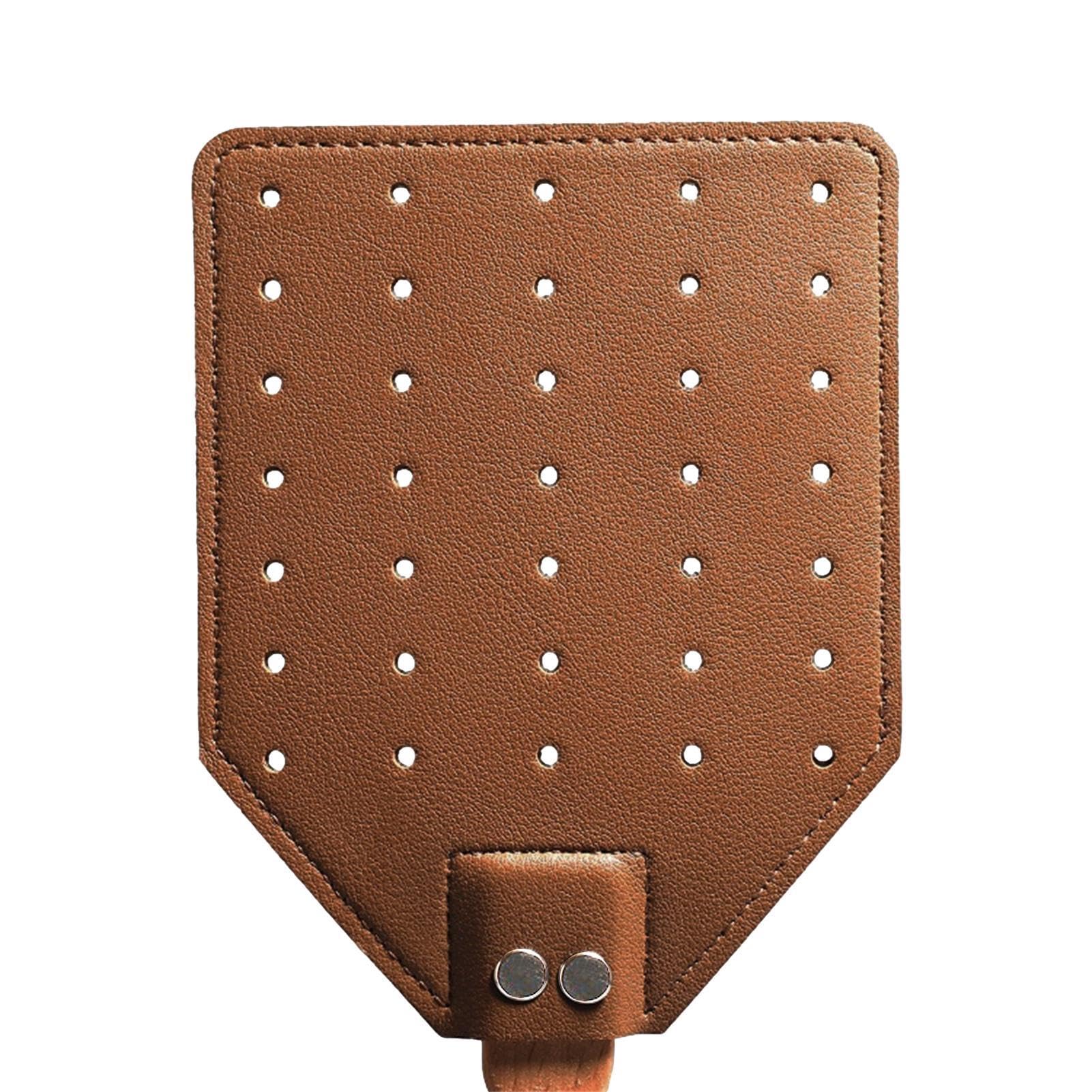 Stecchiera Per Mosche In Pelle PU Con Manico Lungo 44 Cm – Scacciamosche Resistente E Lavabile, Facile Da Appendere - 4