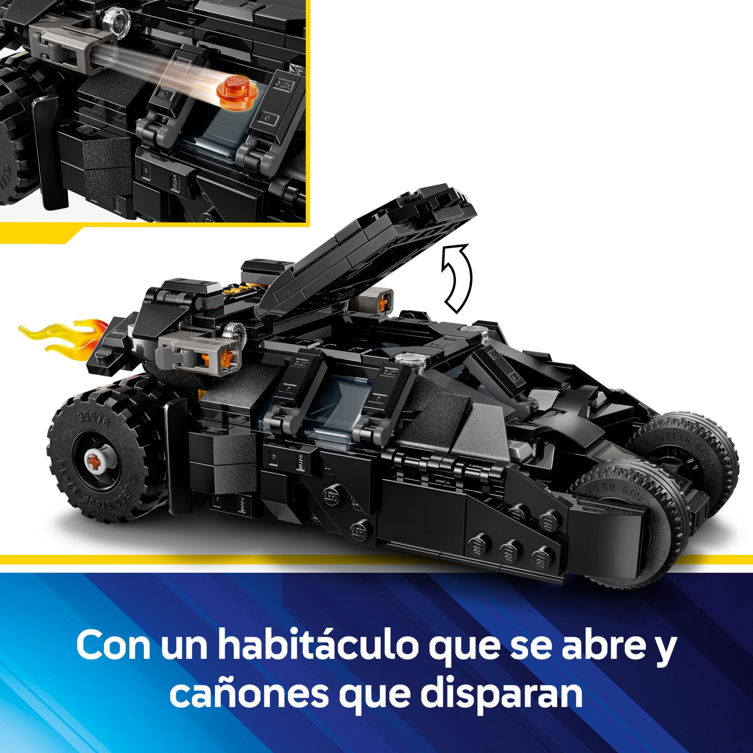 LEGO DC Batman: Tumbler de Batman vs. Two-Face y The Joker Juguete del Caballero Oscuro, Batmóvil y Minifiguras de Superhéroes y Villanos, Regalo para Niños y Niñas de 8 Años o Más 76303