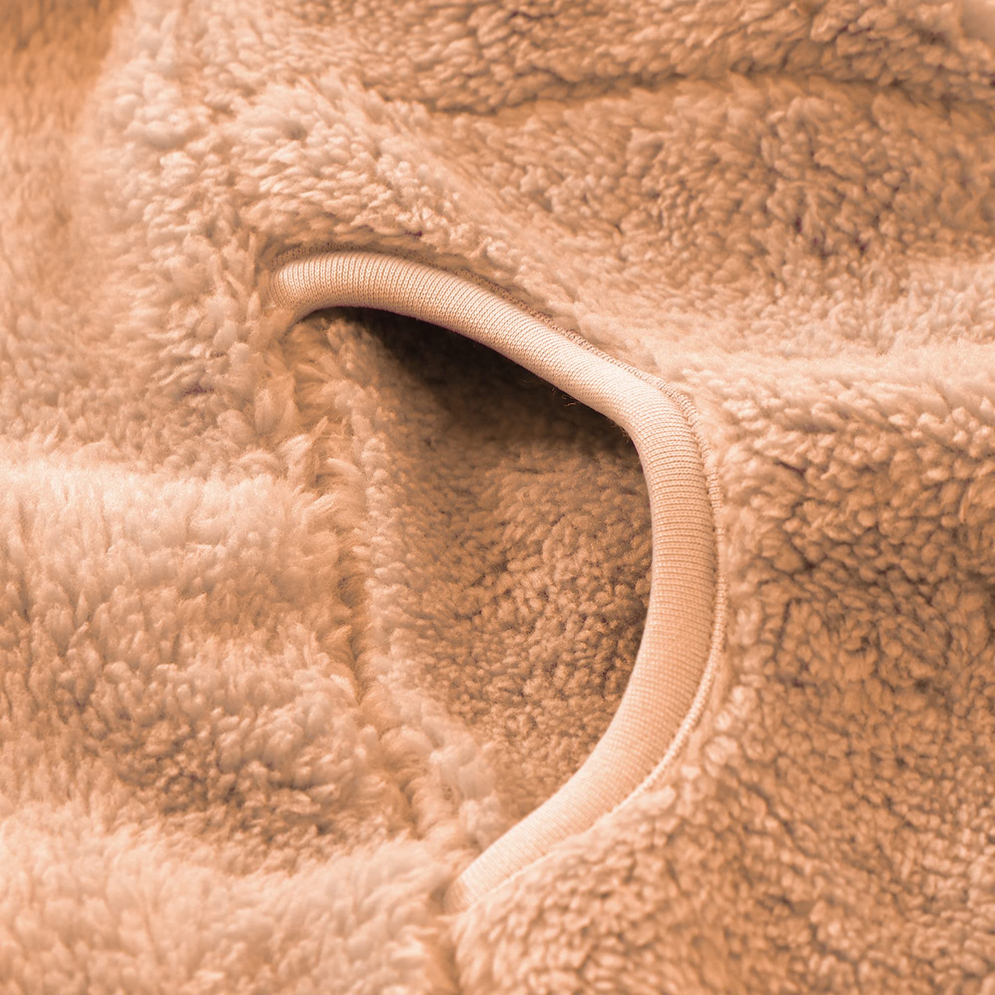 Enfants Filles Garçons Corail Veste Polaire Col Montant Manteau à Fermeture Éclair Parent-Enfant Survêtement Automne Hiver Transitions Saisons Manteau Chaud et Doux avec Poches