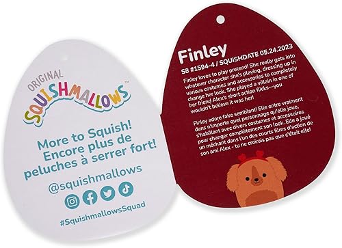 Miniatura 6 de Squishmallows Paquete de 2 peluches originales de Finley y Corinna de 8 pulgadas para el día de San Valentín, peluche oficial ultrasuave de Jazwares