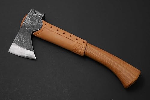 Vista 68 de Les Stroud - Protector de mango de hacha de cuero, collar (Wetterlings Bushman, marrón)