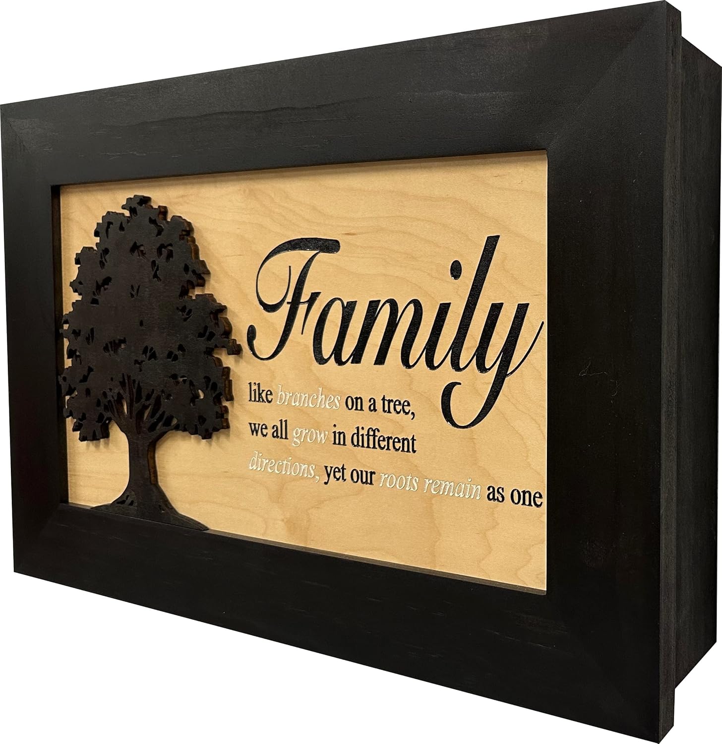 Bellewood Designs Decorative Secured Gun Storage Cabinet with Family Branches