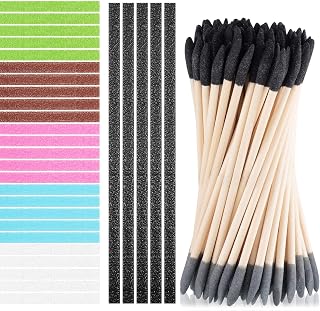 Nuanchu 60 Pcs Detail Sanding Sticks Tiny Sanding Sticks for Plastic Models Micro Polishing Sticks for Wood Art Sanding Strips for Tight Spaces Matchsticks Sanding Accessory for Metal Model Craft
