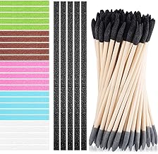 Nuanchu 60 Pcs Detail Sanding Sticks Tiny Sanding Sticks for Plastic Models Micro Polishing Sticks for Wood Art Sanding Strips for Tight Spaces Matchsticks Sanding Accessory for Metal Model Craft