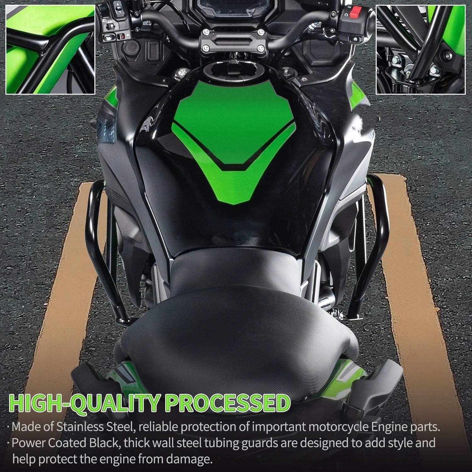 Ochraniacze na drążki zderzeniowe Pasuje Do Zestawów Ramek Zbiornika Paliwa Kawasaki Versys650. Osłona Silnika Zderzaka bloków zderzaka