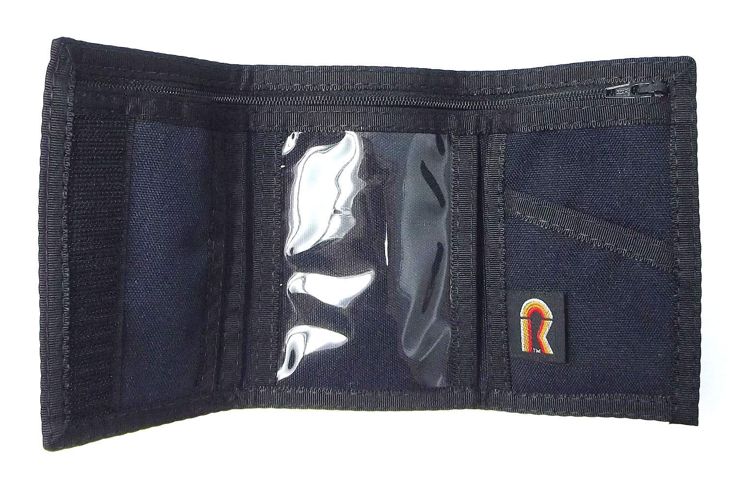 RFID Nylon Trifold Wallet w/Inside ID Window. Hook and Loop Closure. Made in USA (LAPD (Very Dark Blue))