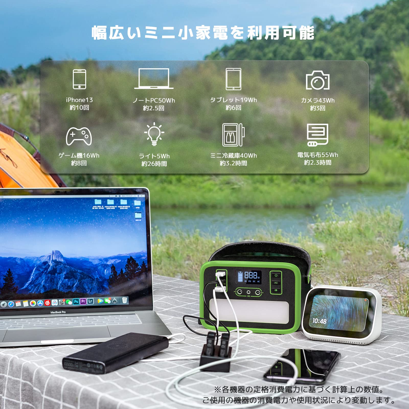 Amazon.co.jp: NECESPOW ポータブル電源 大容量 軽い 153.6Wh/48000mAh 