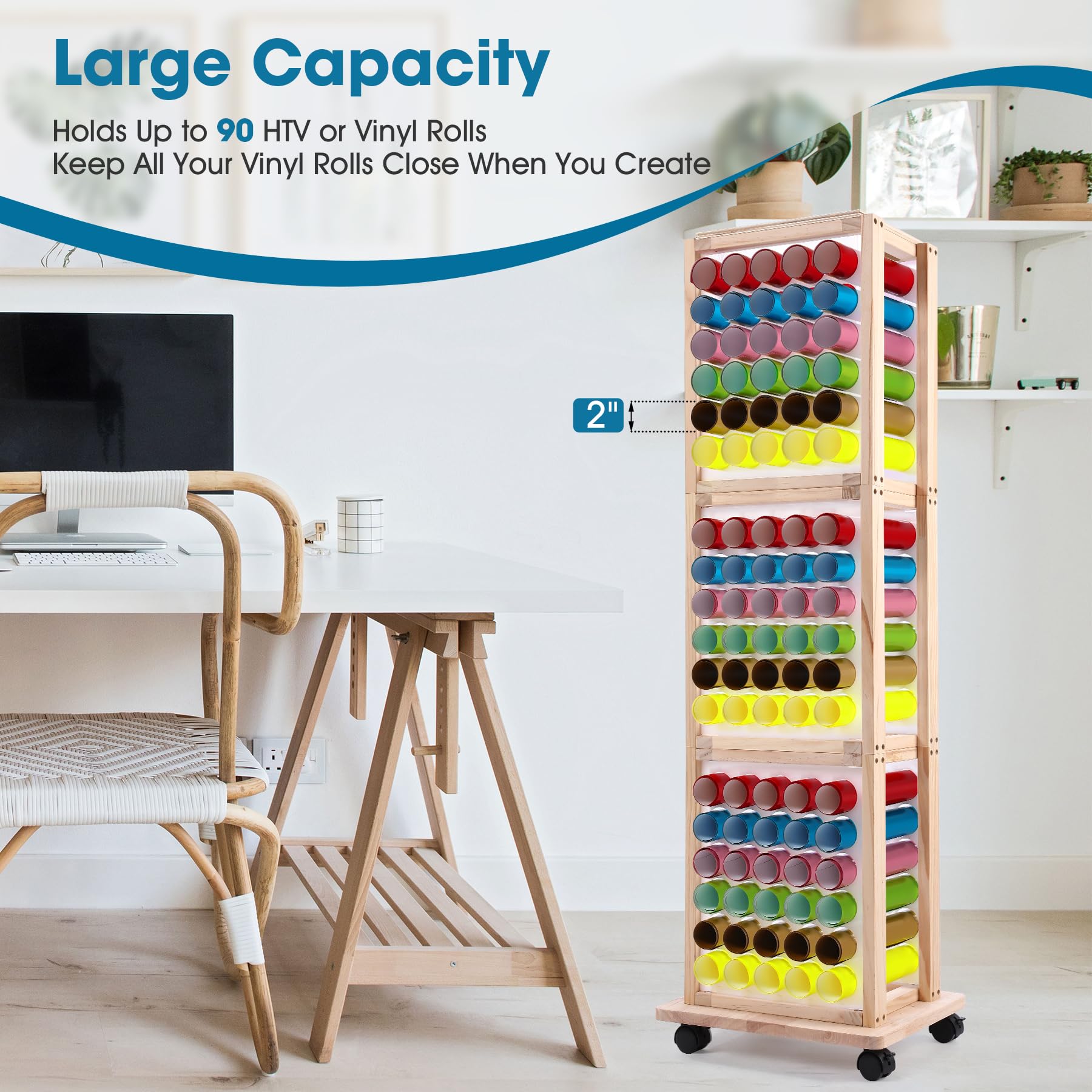 Vinyl Roll Houder, Vinyl Storage Organizer, Vinyl