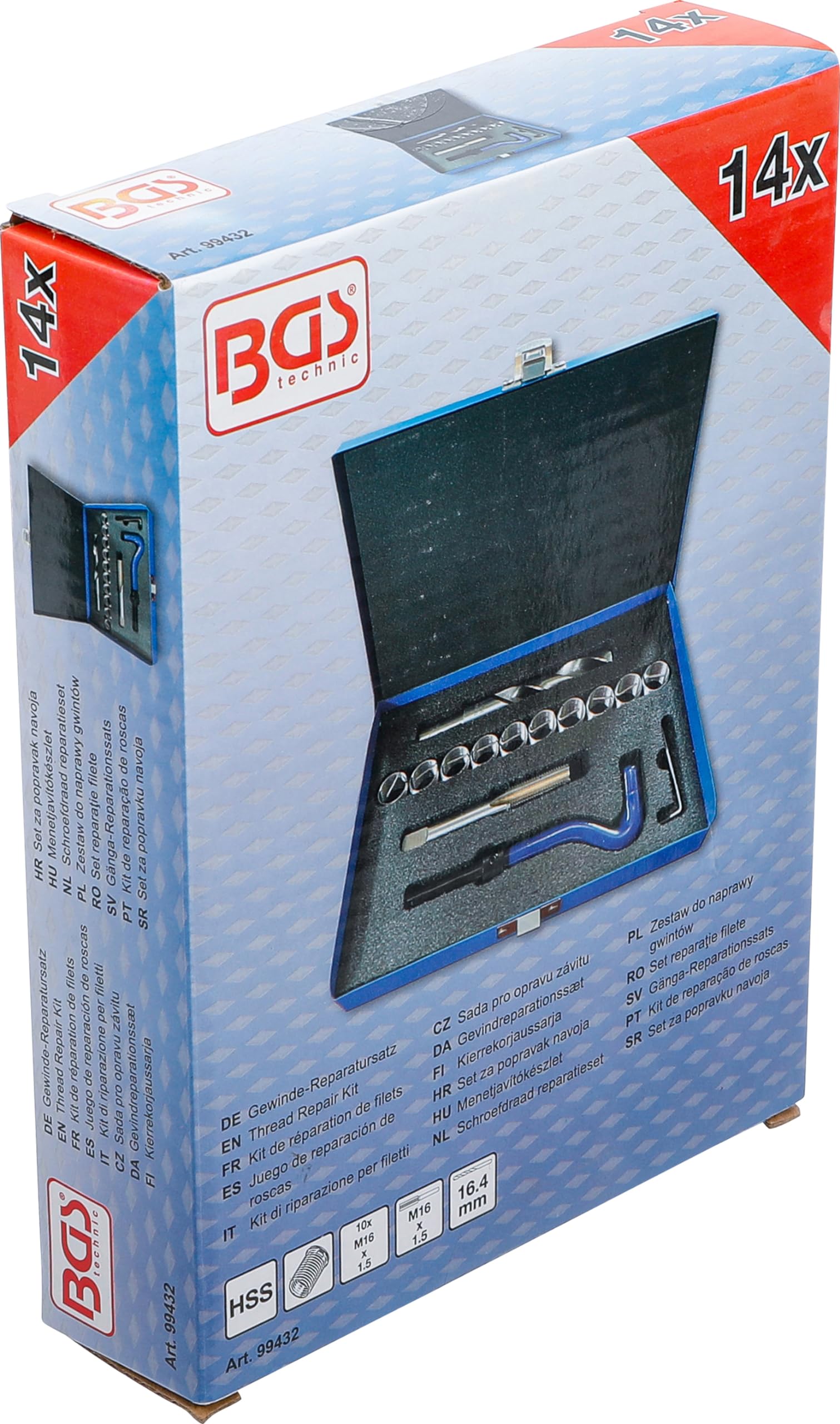 Kit Riparazione Filettature BGS M18x1.5 - 9 Pezzi Per Manutenzione E Montaggio - Foto 6