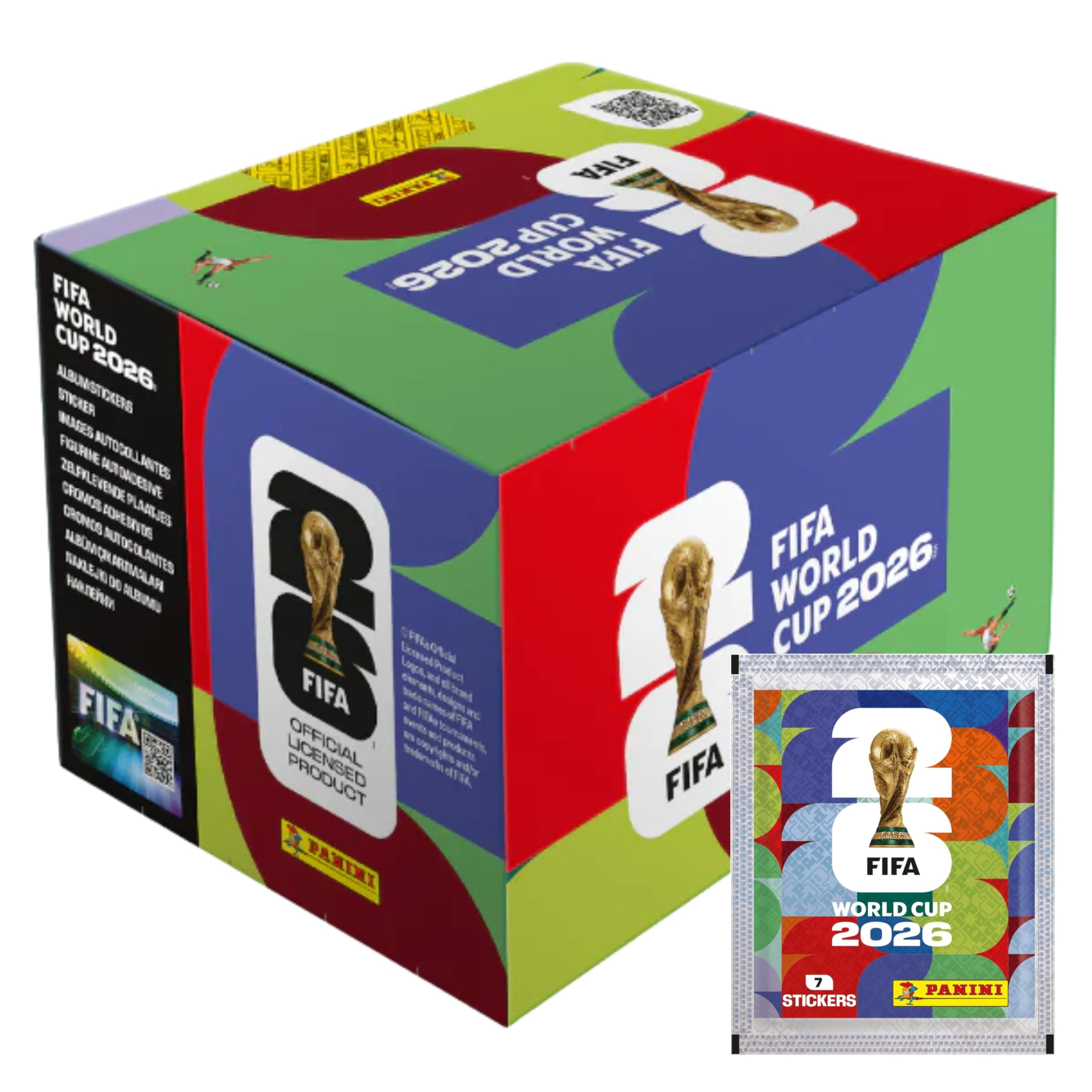 Panini FIFA World Cup 2026 Sticker 50-Packets Booster Pack, Multicolor : Toys & Games