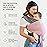 Moby Baby Wrap Carrier Easy-Wrap for Newborns to Toddlers (8-33lbs), Infant Sling Carrier, Lightweight & Hands Free Design for Mom and Dad, Adjustable for All Body Types (Charcoal/Dusty Rose)