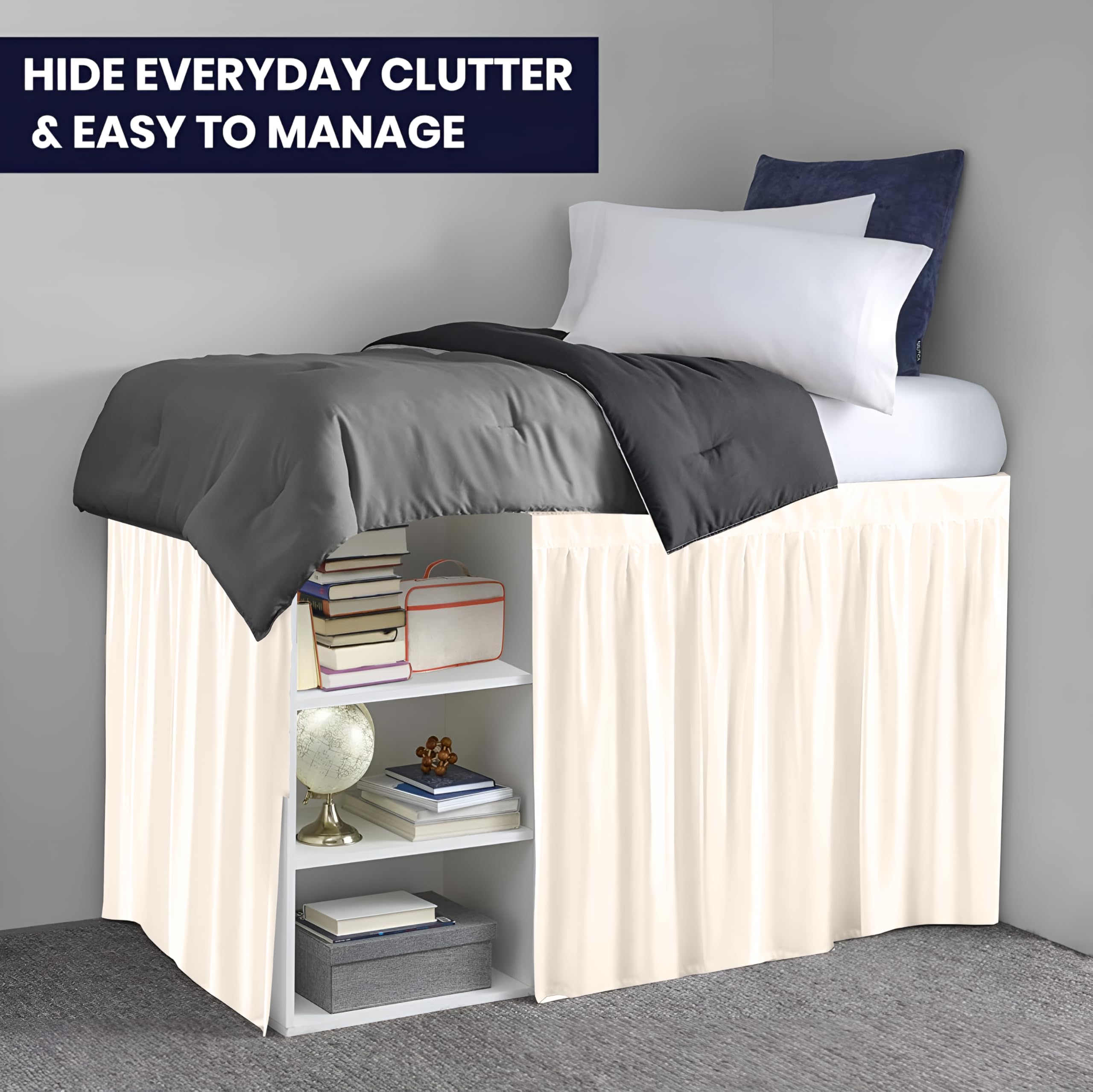 Dorm Room Bed Skirt Twin Xl Extra Long SGI Bedding Twin XL 40 Inch
