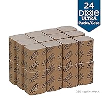 Vista 2 de Georgia-Pacific Dixie Ultra Interfold 2-Ply Napkin Dispenser Refill (Previously EasyNap) by GP PRO (Georgia-Pacific), Brown, 32019, 250 Napkins Per