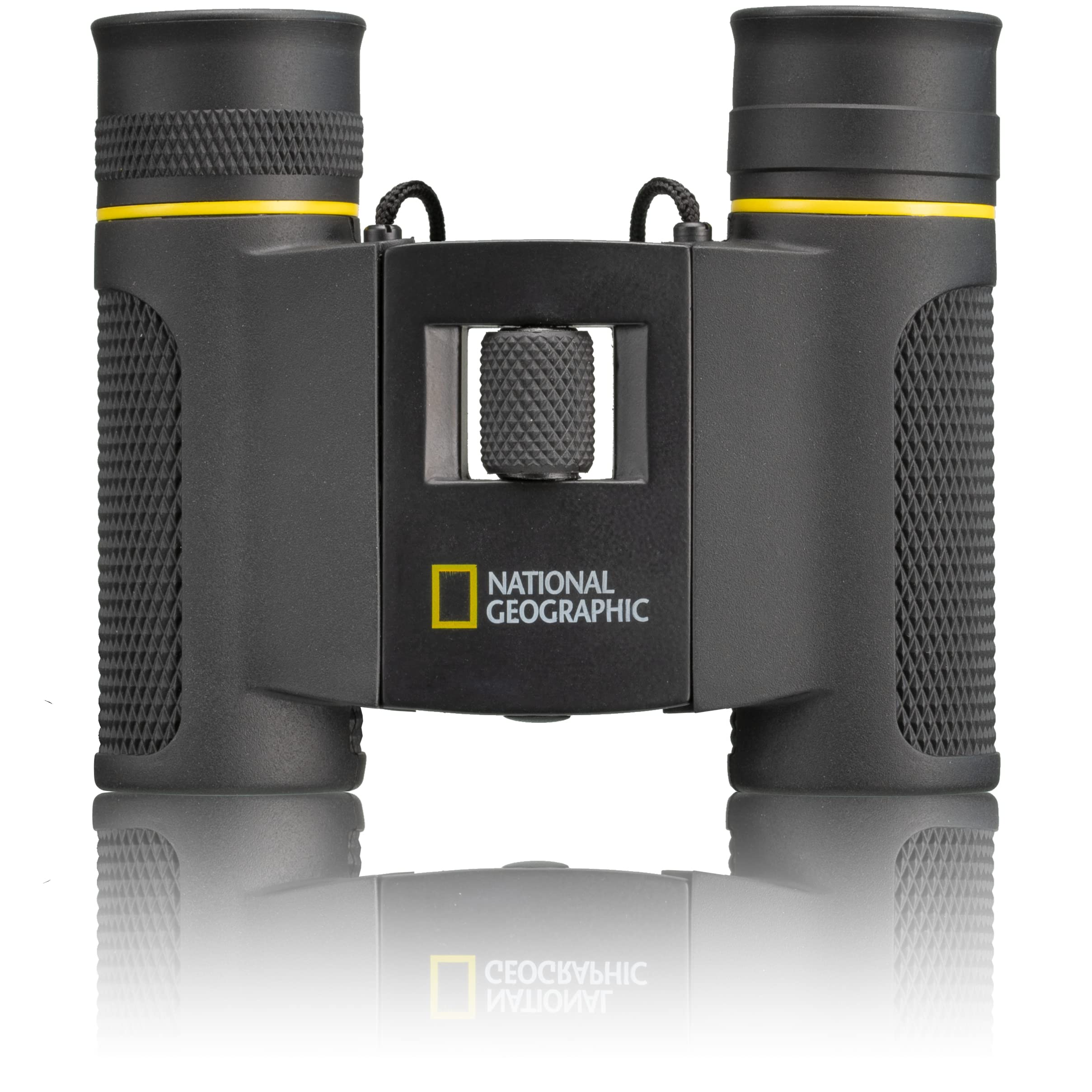 National Geographic Binocolo tascabile 8 x 21 con conchiglie pieghevoli per portatori di occhiali, gommatura, rivestimento completo, funzione pieghevole e borsa per il trasporto