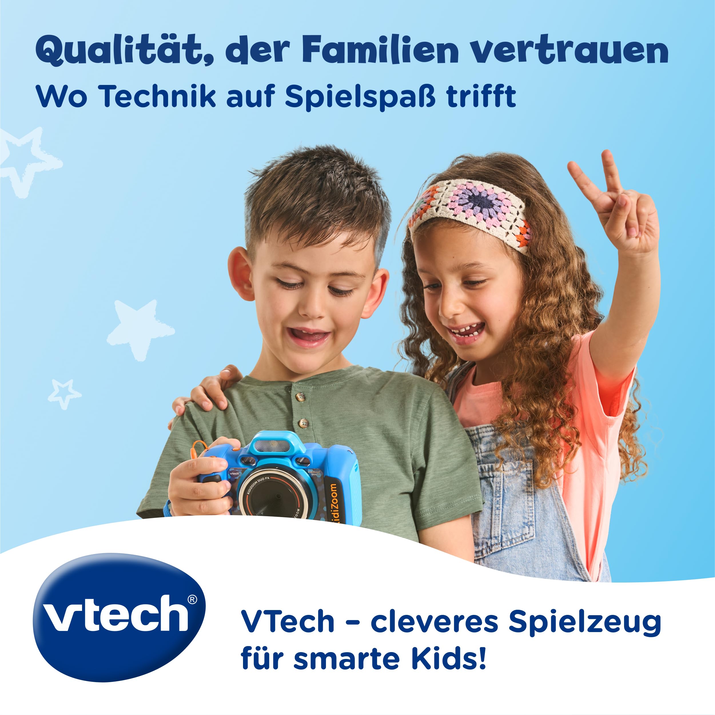 VTech KidiZoom Duo FX - Digitalkamera für Kinder mit Doppellinse