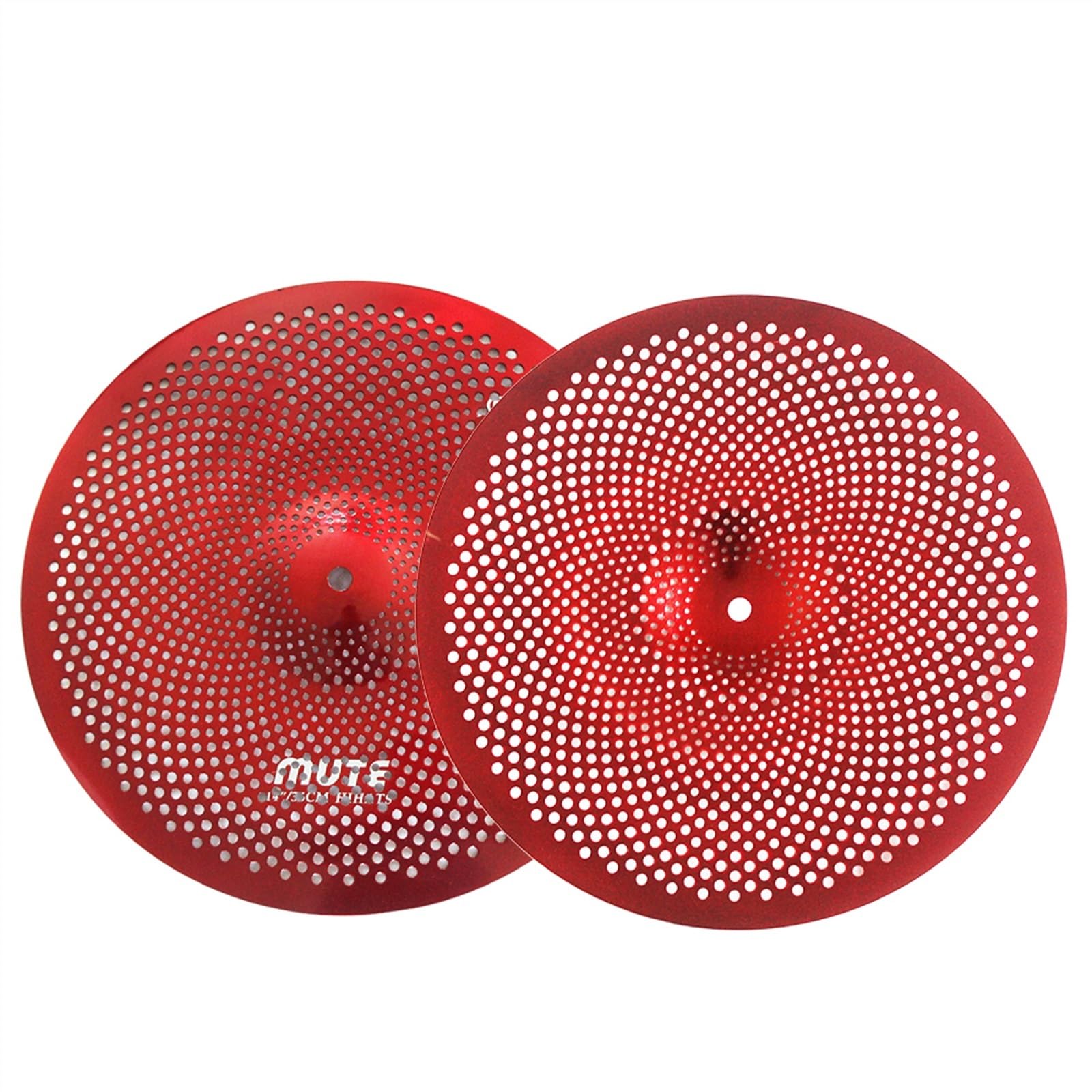Cymbale Muette en Alliage 14 Pouces Cymbale Charleston Rouge pour Ensemble De Batterie Jazz Accessoires pour Instruments à Percussion