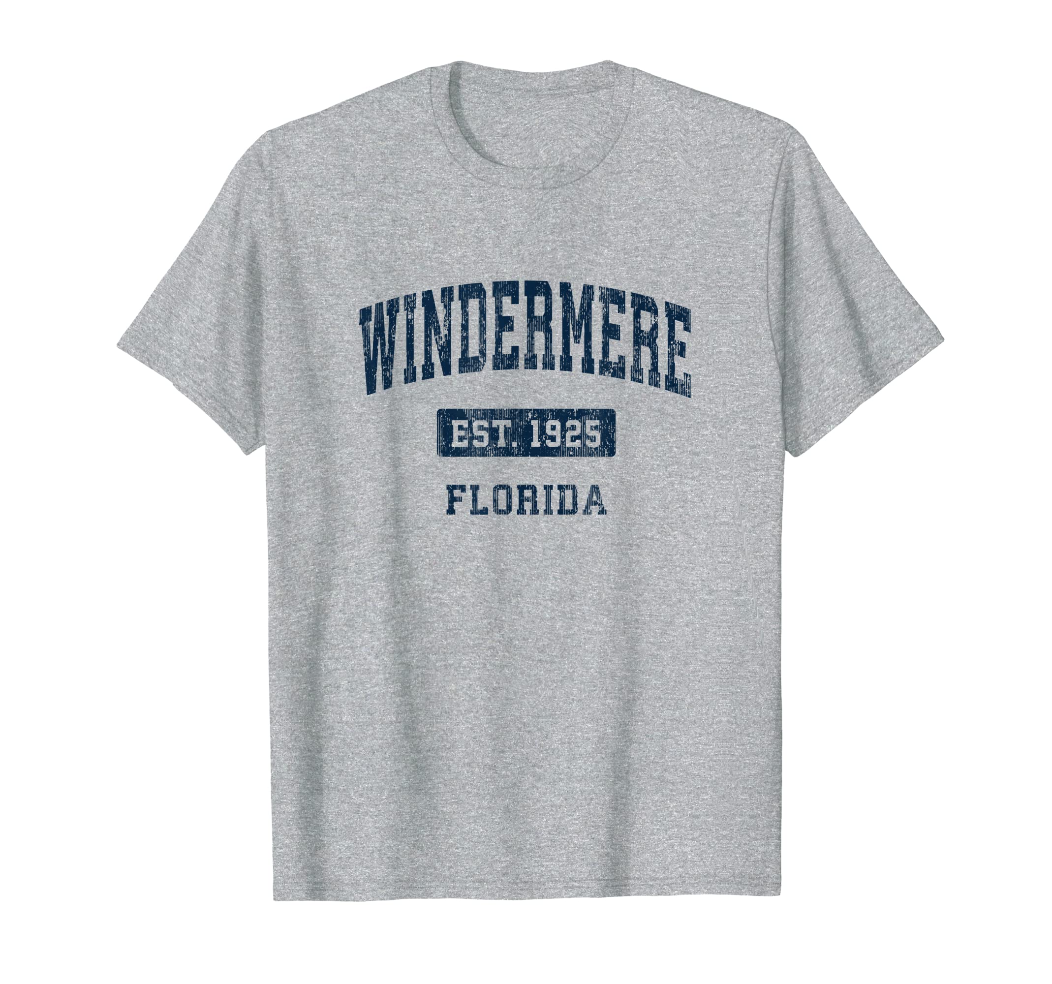 Windermere Florida FL Vintage Sports Established Navy Design T-Shirt