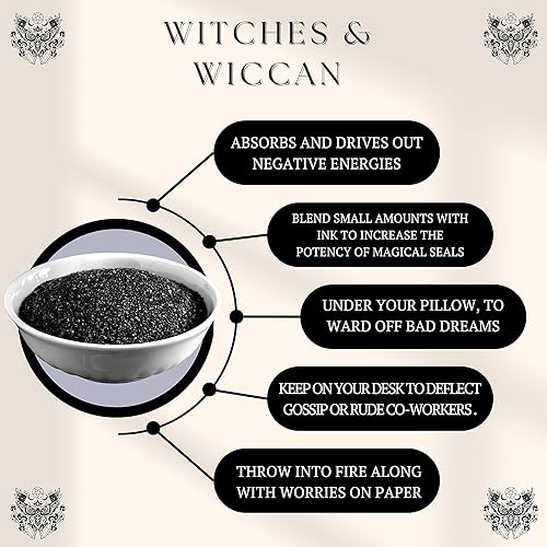 Miniatura 5 de Sal negra para rituales de protección suministros Wiccanos Sal Negra para Rituales de Brujeria bolsa de 2 onzas - Suministros de brujería Wiccan