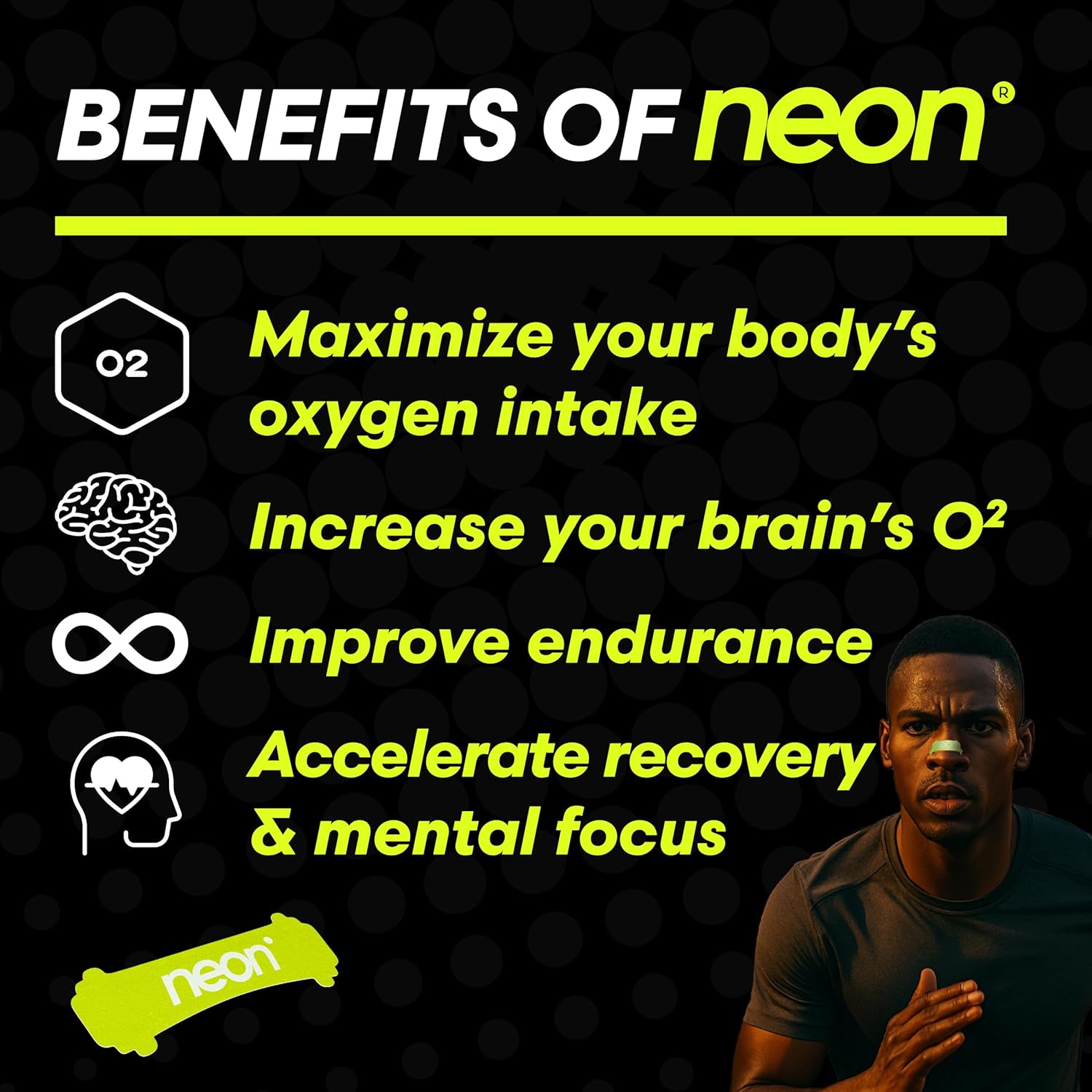 Nasal Strips (60 Count) - Oil & Sweat Resistant Adhesive - Athletic Nasal Strips for Sport & Nose Strips for Snoring & Sleeping - Nose Strips for Breathing (NEON Green Color) - Image 8