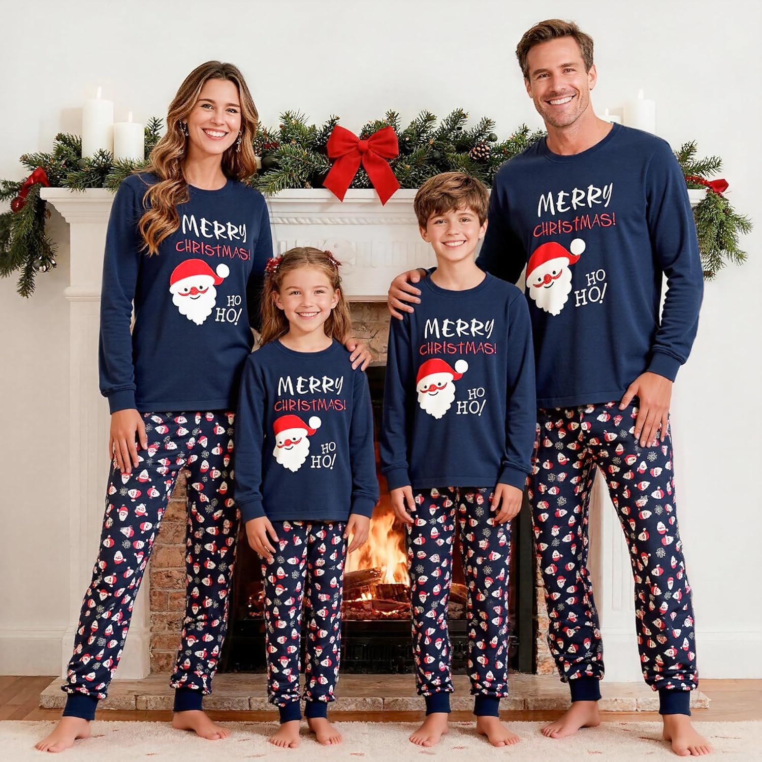 HYCLES Christmas Family Pajamas Sets, Matching Family Pajamas Sets Sleepwear Pjs for Women Couple - Image 3