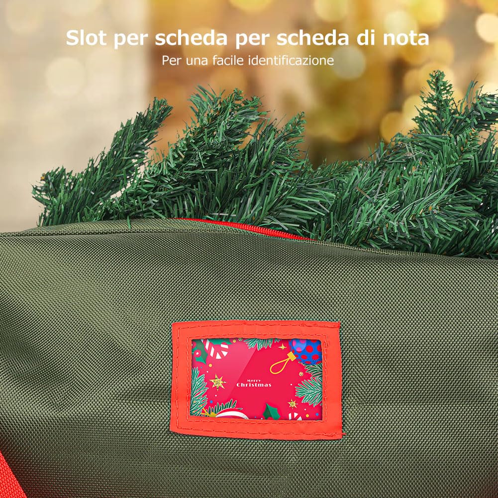 OUSFOT Borsa per Albero di Natale 180 cm Custodia Sacca Impermeabile Porta Albero in Tessuto Oxford 1680D con Manici, per Riporre Alberi di Natale Artificiali da 1,8 M, Decorazioni Natalizie