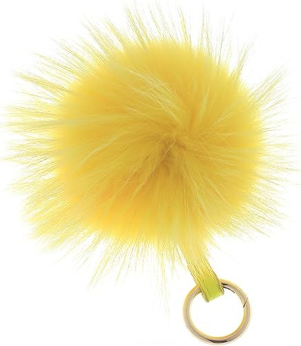 Miniatura 7 de Fosrion - Llavero con pompones de piel de mapache y zorro