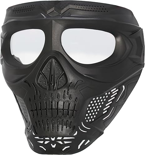Skull Face Mask Full Face, Tactical mask AirsoftPaintball Airsoft Masks, Motorcycle face Shield for Men Women