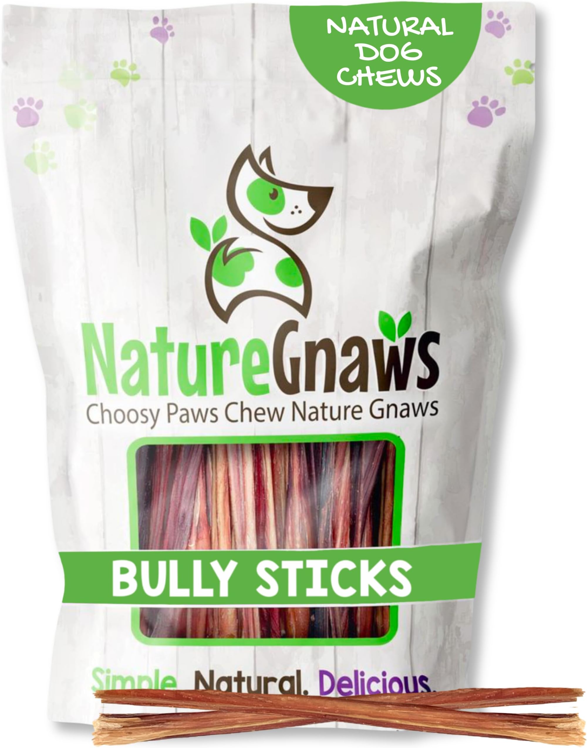 Super Skinny Bully Sticks for Small Dogs 5-6" (15 Count) - Long Lasting for Light Chewers and Puppies - Extra Thin Natural Beef Dog Chew Treats