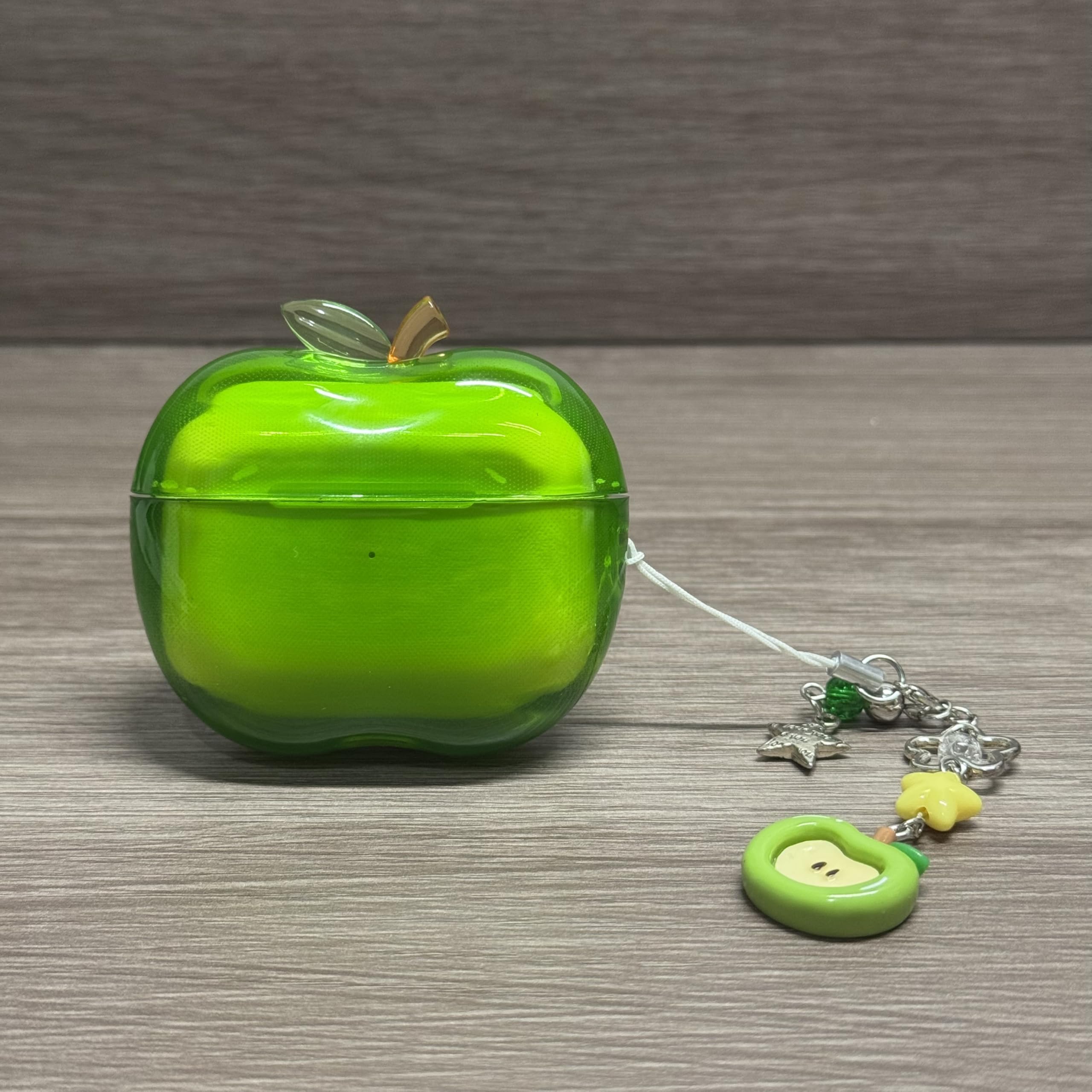Apple-Shaped Wireless Earbuds Case,Transparent TPU Shockproof