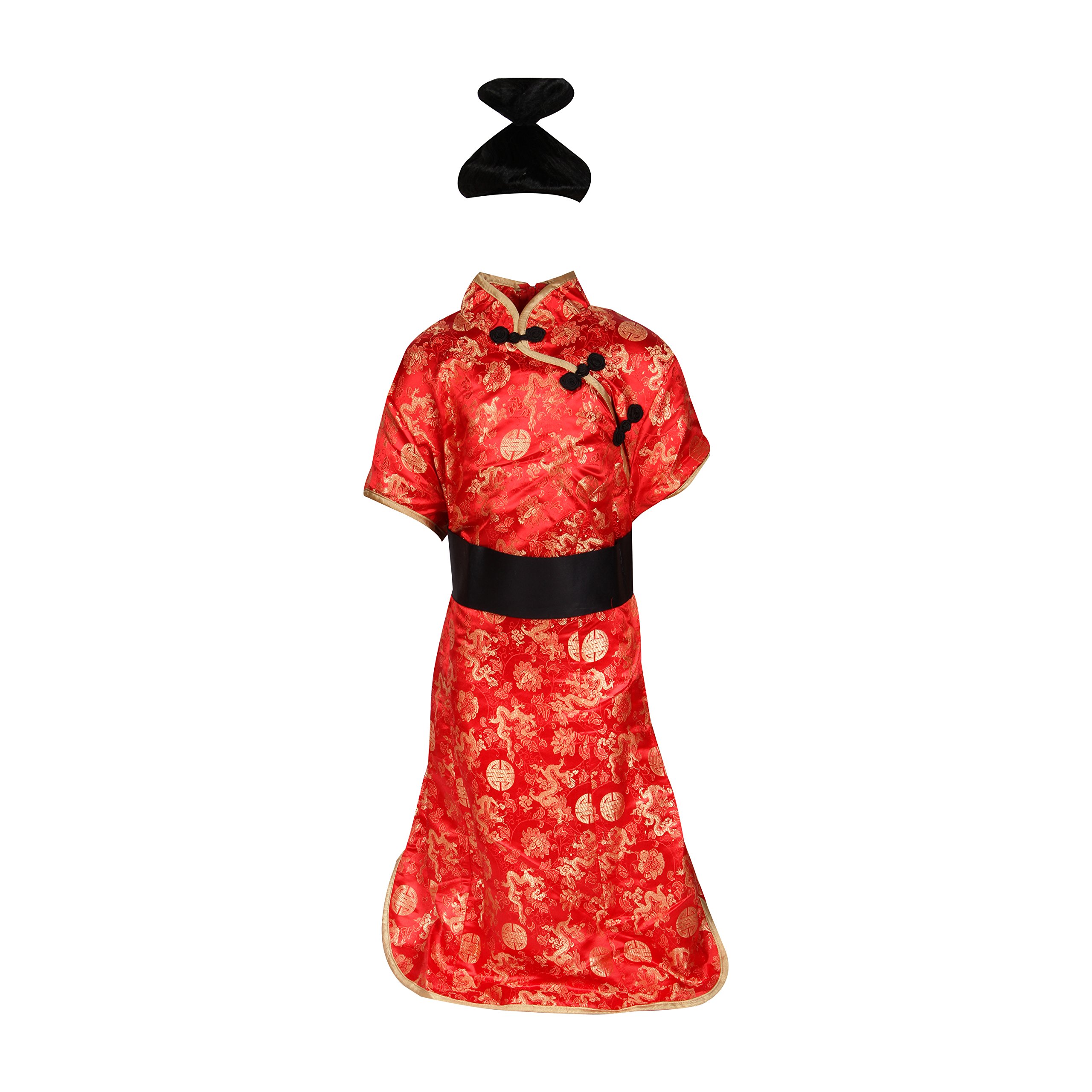 Buy Raj Costume Kids Chinese Girl Fancy Dress Costume school function Theme  Party (Red_5-6_Years) Online at Low Prices in India