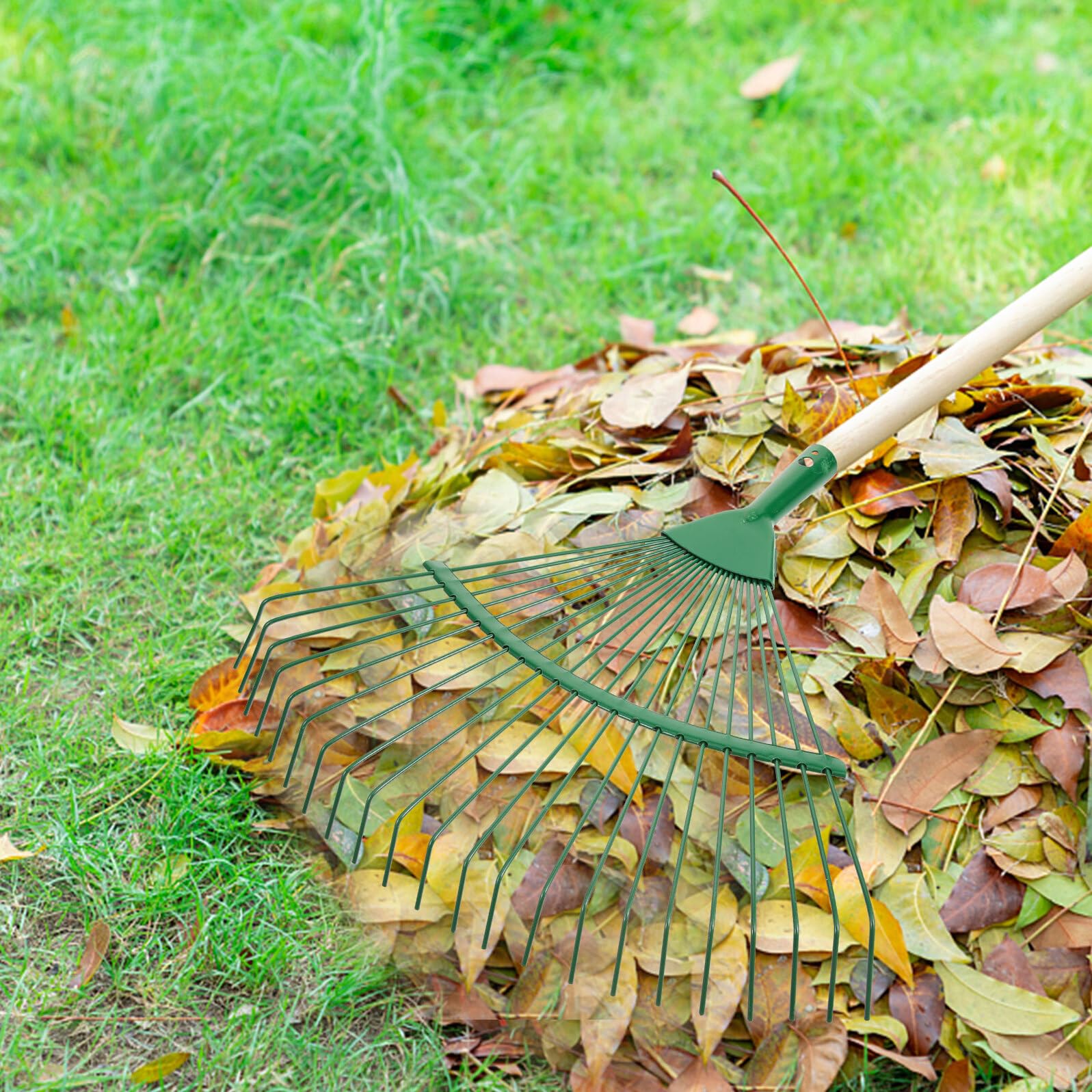 Gartenrechen Pflanzharke Tragbar und Leicht für Gartenarbeit aus Stahl | Laubrechen und Bodenlockerungsrechen , Handliches Gartengerät Zufällige Farbe