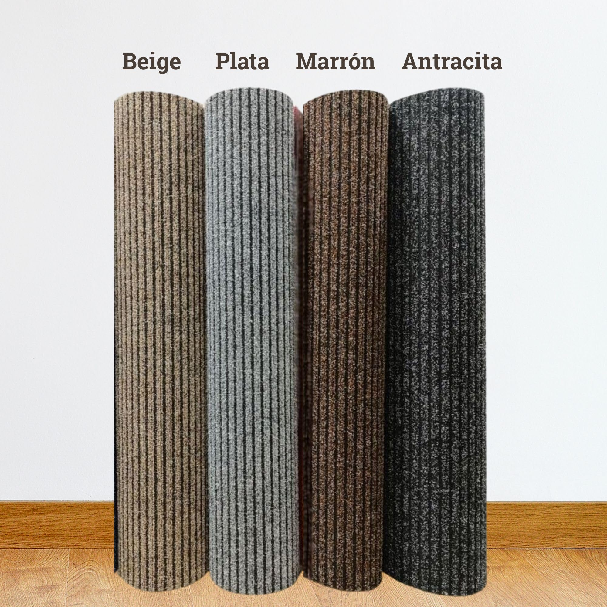 Zerbino Ingresso Casa Portale Alto Traffico Pulisce Scarpe 100 x 200 cm Nero | Feltro in polipropilene da 4,2 mm, cattura fango, polvere e umidità, uso interno o esterno, aspira e pulisce