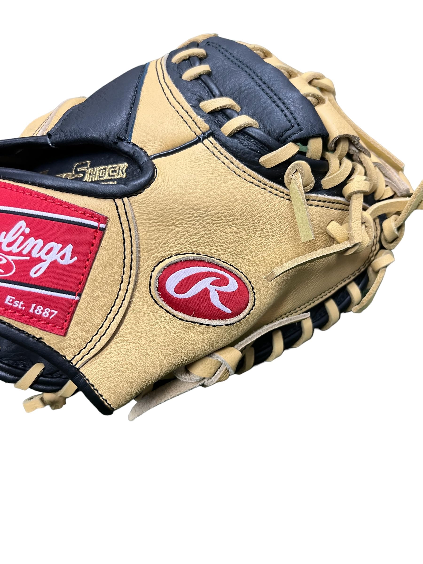 Rawlings Select Pro Lite Series Gant de Receveur 81,3 cm (2023) – Idéal pour Les Jeunes Joueurs – Artisanat supérieur pour Une Performance d'élite. Blonde/Noir Classique