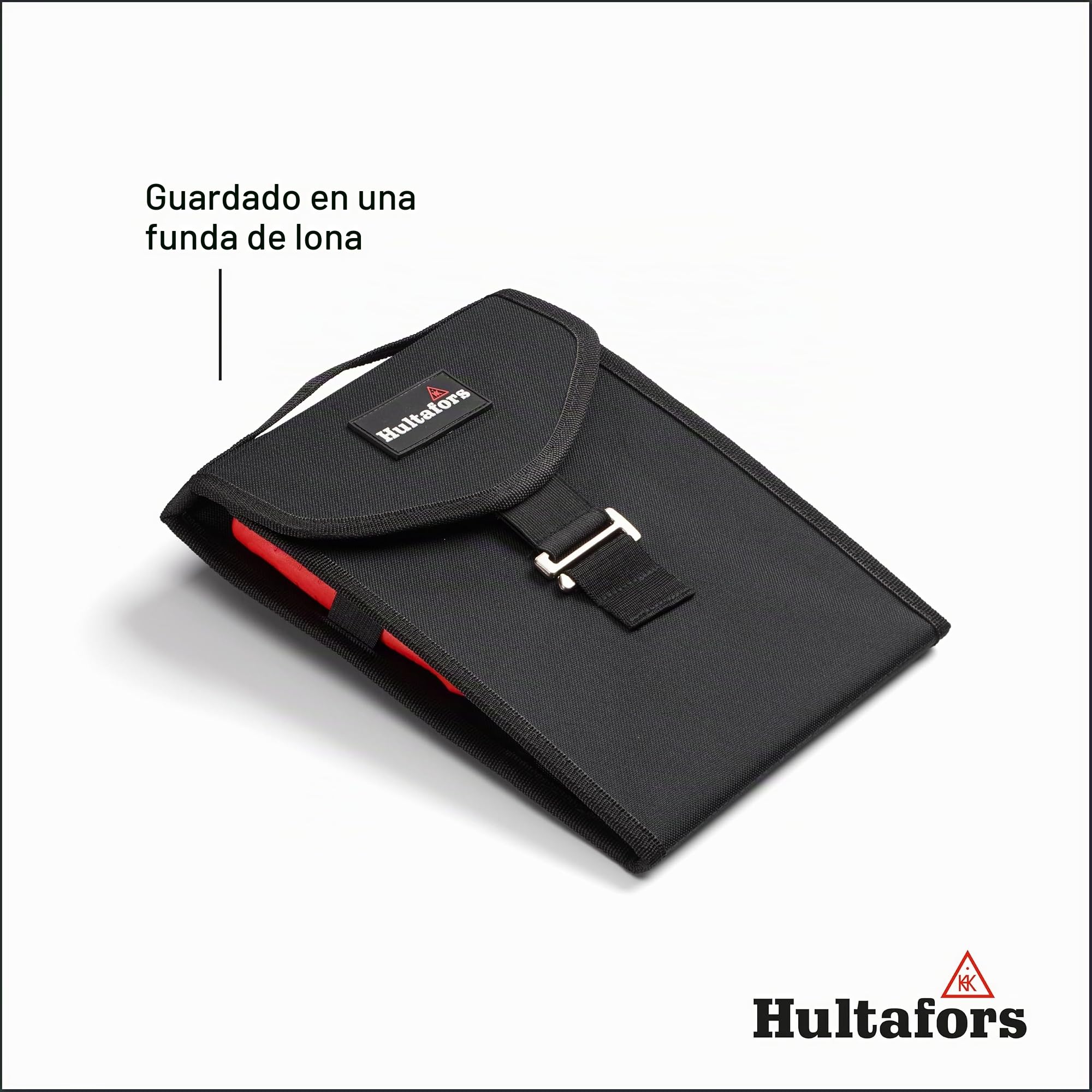 Juego de cinceles para madera 6, 10, 12, 16, 25mm de Hultafors I De acero japonés de alta calidad I Apto para golpes I Con estuche práctico I 390053