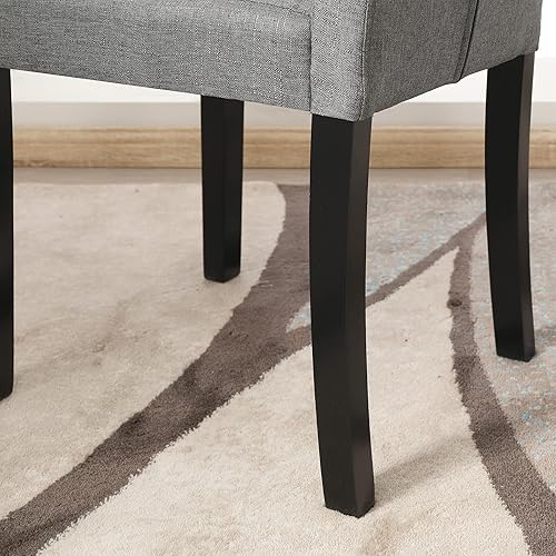 Miniatura 8 de LSSBOUGHT Sillas de comedor tapizadas con botones, set de 2 unidades, Gris Juego de 2,Beige,Crema,Juego de 4