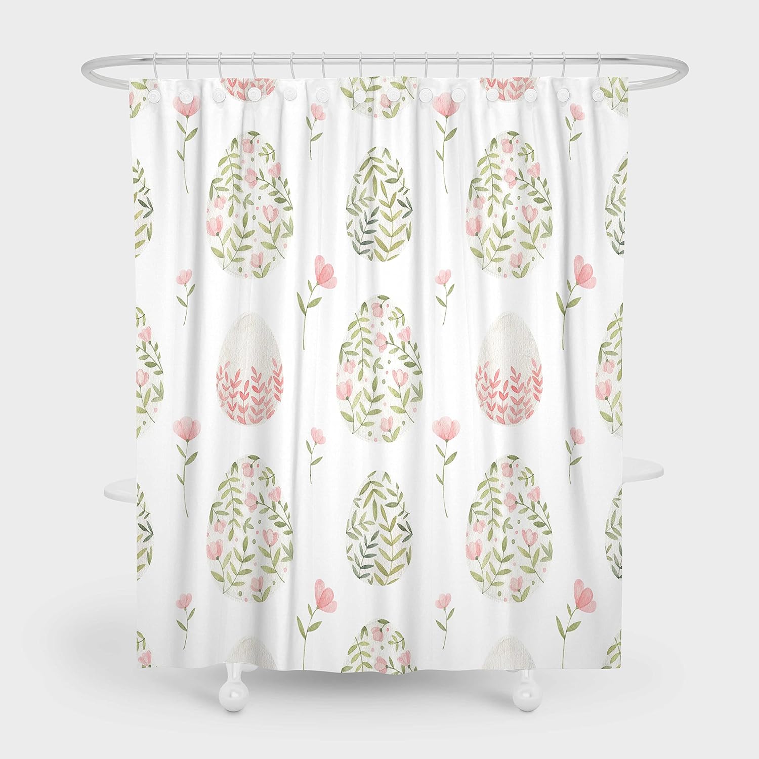 SHENGJUN 72" x 72" Easter Egg Shower Curtain Watercolor