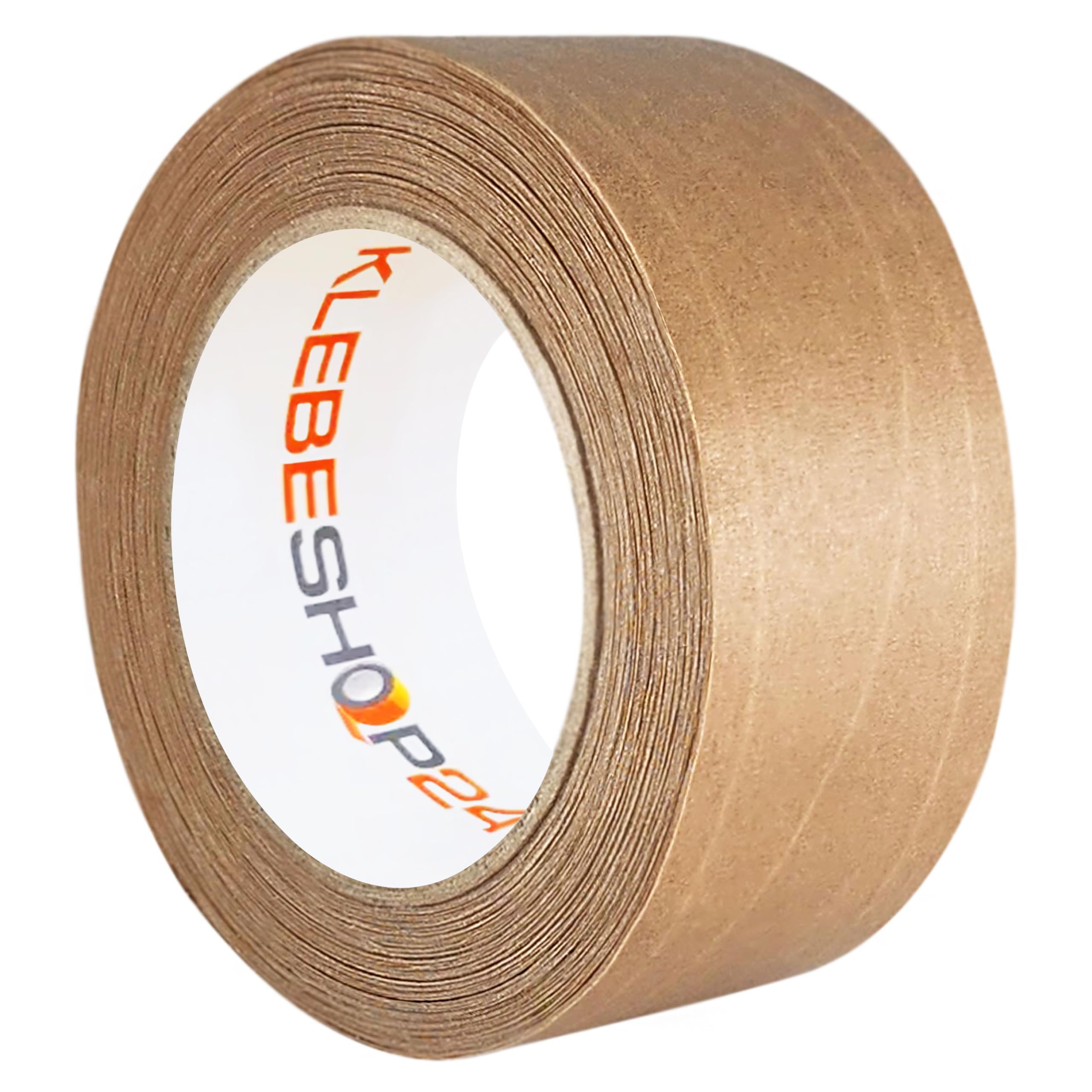 KLEBESHOP24 Packband Papier fadenverstärkt 50 mm x 50 m, 36 Rollen | extra stark, 3-Zoll-Kern, braun