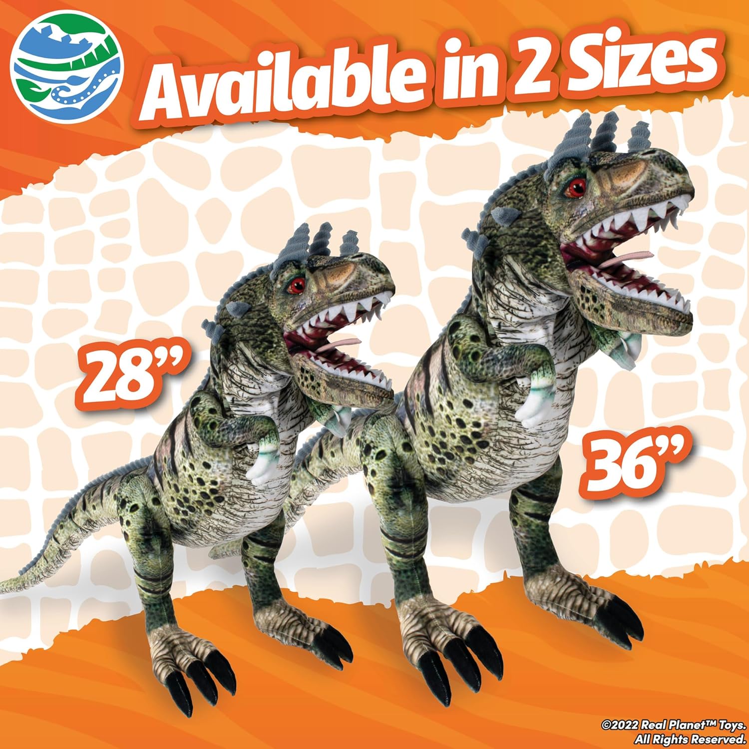 Real Planet 28" Certosaurus Puppet - Dinosaur Stuffed Animal Puppets for Kids, Over 2 Feet Giant Ceratosaurus Plush Hand Puppet Toy Dino (Olive/Black, 28")