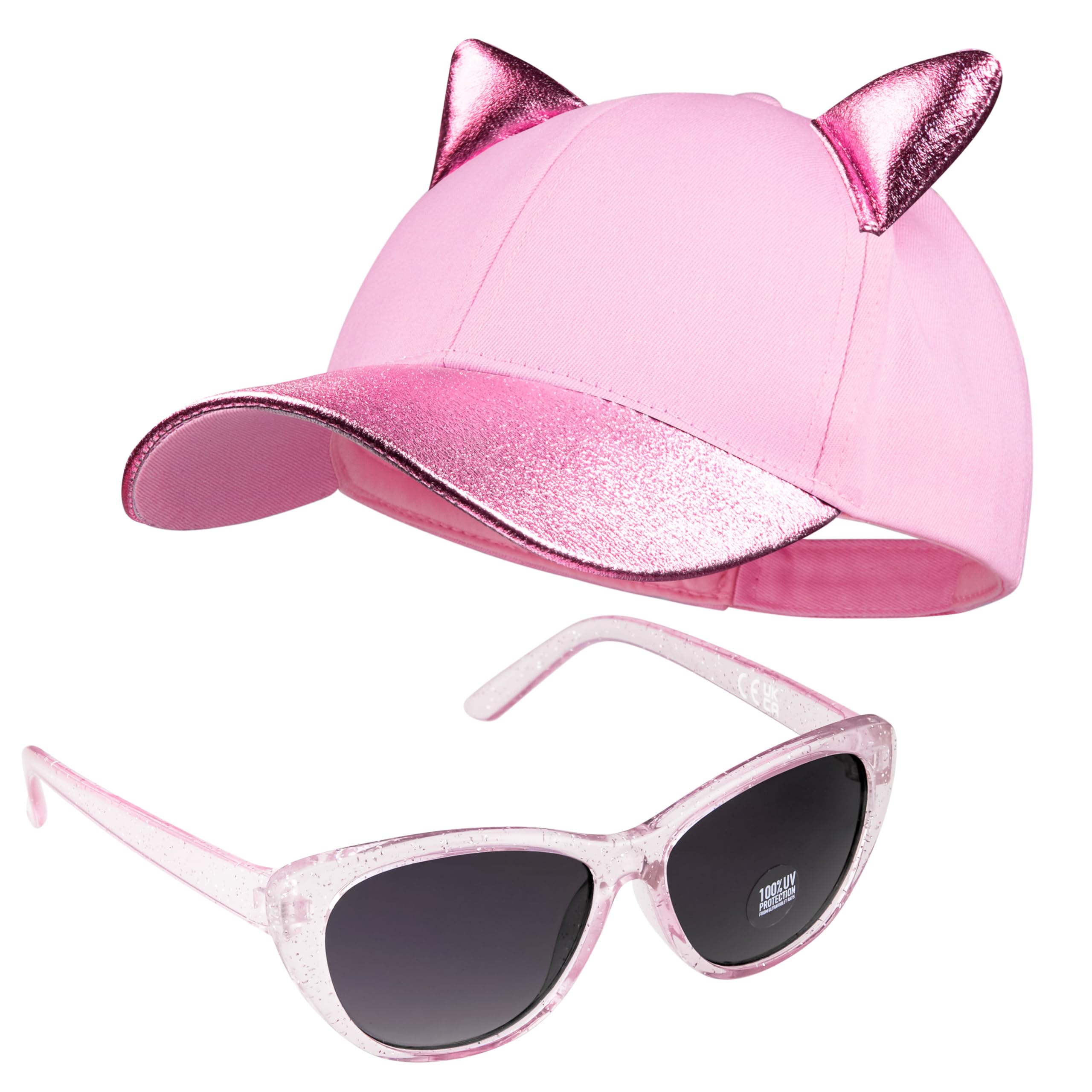CityComfort Conjunto de Gorra y Gafas de Sol para Niñas, Gafas con Protección UV