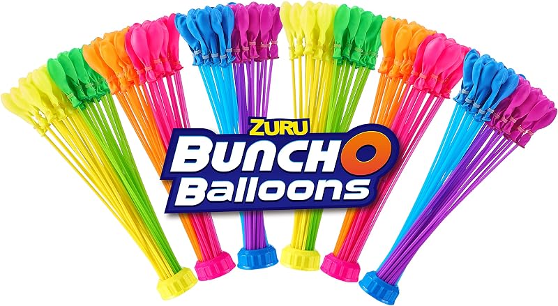 Neon Colors (6 Pack) by ZURU, 200+ Rapid-Filling Self-Sealing Colored Water Balloons for Outdoor Family, Friends, Children Summer Fun, Amazon Exclusive