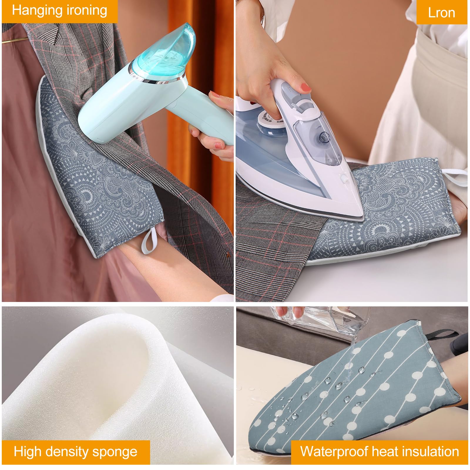 Gants Avec Mini Planche Repassage Gants Repassage Vapeur Andibro - Anti- Chaleur Et Imperméables - 22x14cm Accessoire Repassage Sécurité