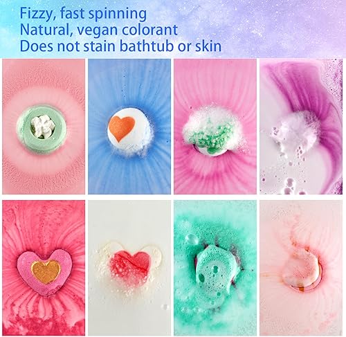 Miniatura 3 de Bombas de baño para niñas, regalos del día de San Valentín, bombas de baño para niños, baño de burbujas, juego de regalo de bomba de baño hecho a