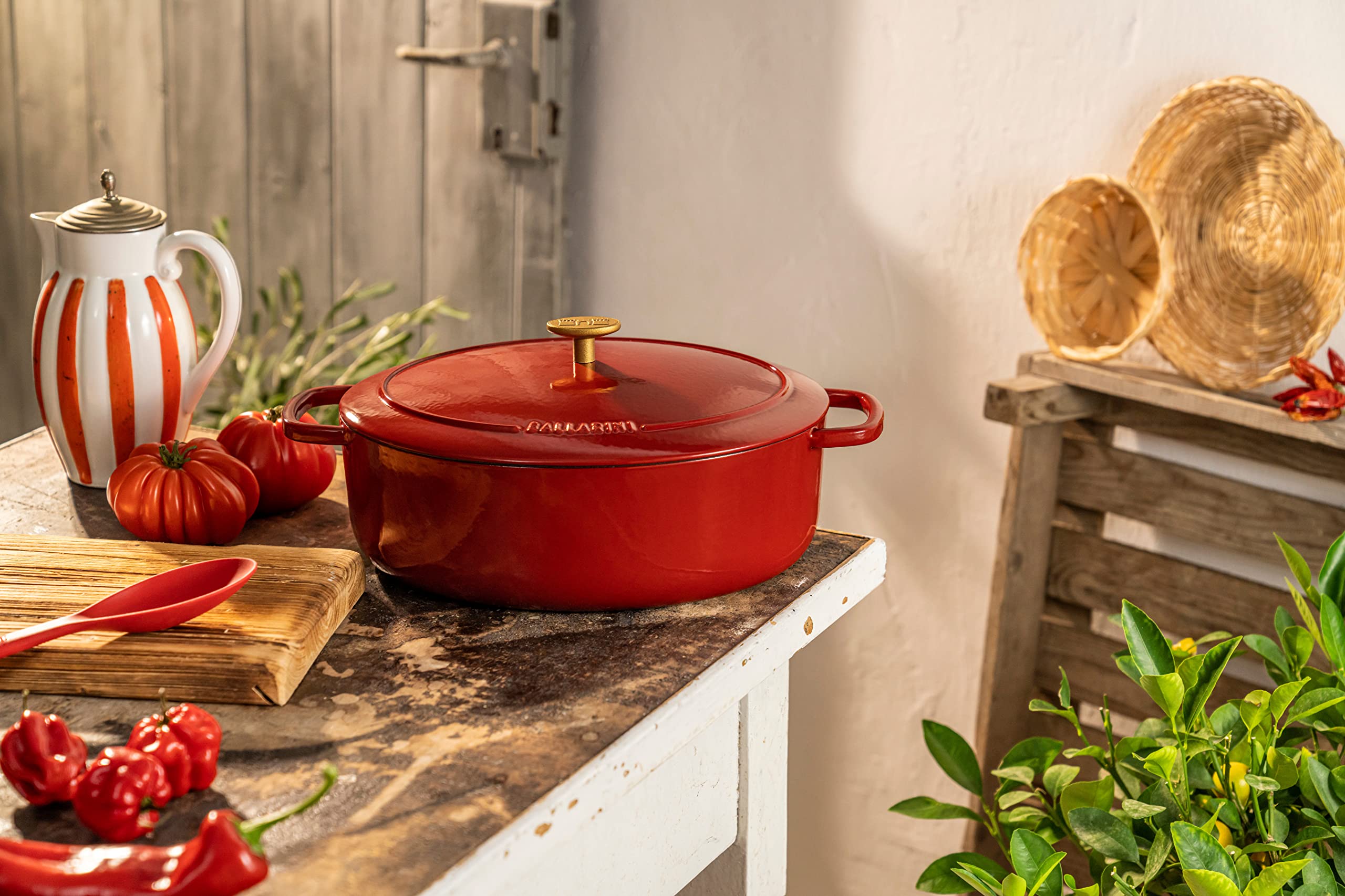 Ballarini Bellamonte Cocotte ovale - 29 cm, rosso, Ghisa