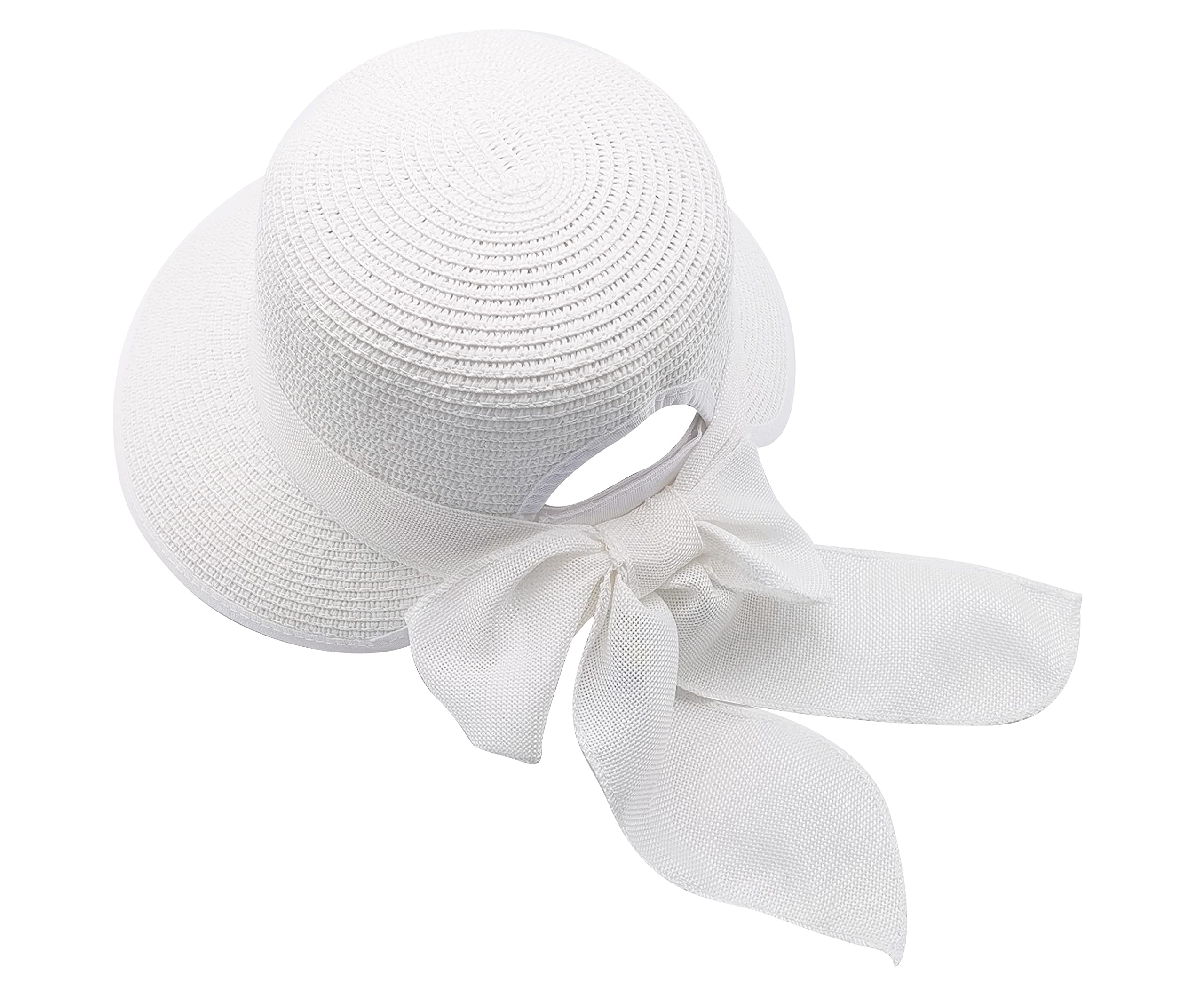 Carnavalife Sombrero Playa Mujer de Papel para el Sol, Pamela Verano para Mujer UPF 50 de ala Ancha Plegable,Talla única